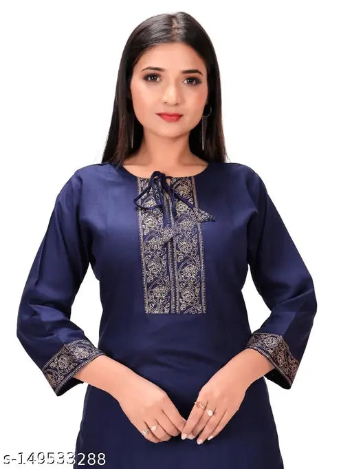 Solid rayon printed kurta with plazzo set, vibrant Indian rayon print on three-quarter sleeves kurta