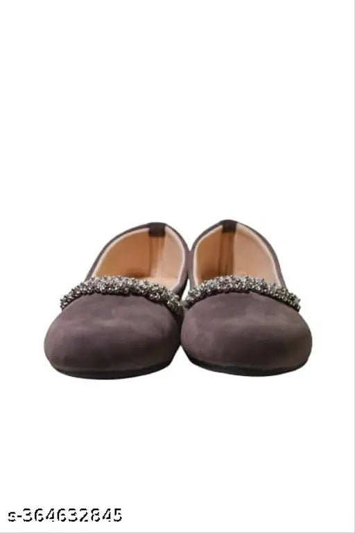 PU ballerinas - Bootify Partywear Ghunghroo Belli BT05, Indian-made solid party footwear with slip-on fastening