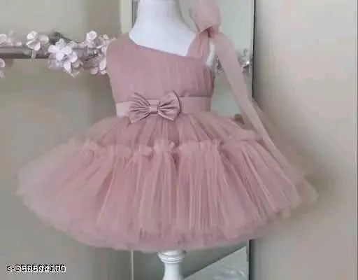 Printed net frock for girls (0-3 Months - 18-24 Months), Indian origin, stylish and elegant baby fashion