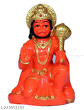 Red plastic idol of Lord Hanuman, spiritual puja gift item, vastu fengurine temple home decor office showpiece religious murti