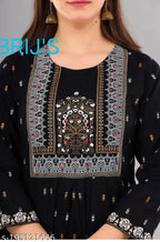 Rayon printed Taj Mahalyok Kurti, three-quarter sleeves, Indian traditional fashion
