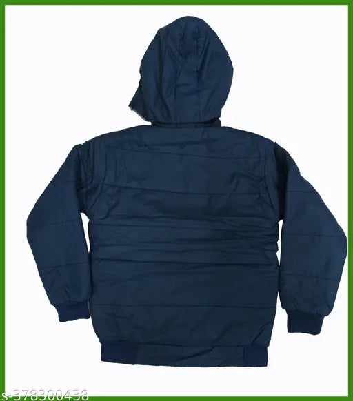 A navy blue hoodie with a drawstring hood
