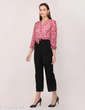 Georgette floral printed long jumpsuit, three-quarter sleeves for women, Indian origin