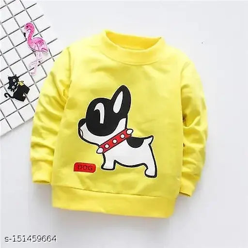 Gold and Rust Polycotton Kids Winter Wear Full Sleeve Round Neck Sweasthirts (Pack of 2) - Classic fashionable sweatshirts for boys & girls with long sleeves and printed net pattern, perfect for every occasion