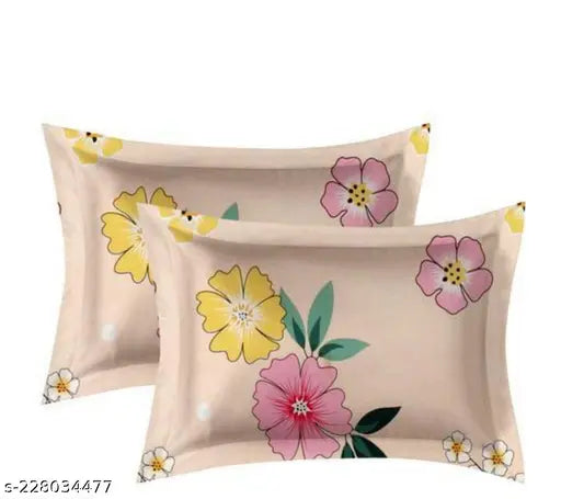 Glace cotton double king size fitted bedsheet with elastic corners, floral pattern, 144 thread count. Brings summer elegance to your bedroom decor." (83 characters)