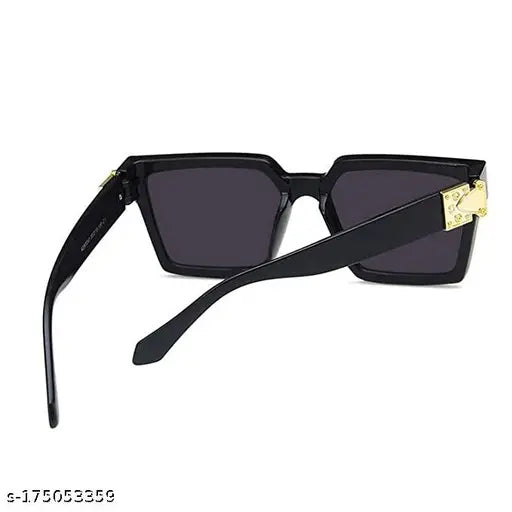 Stylish cotton baseball cap, black adjustable with Arrow Style Full Black Auto Meter Design watch & polarized Badshah sunglasses set - Diwali gift offer (pack of 3)