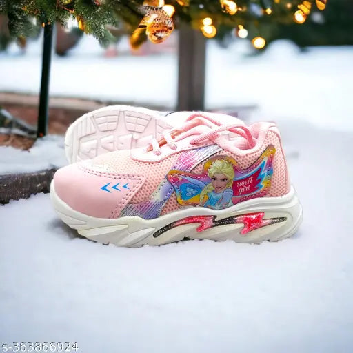 Pink EVA foamed sole casual shoes for kids, comfortable and stylish everyday wear