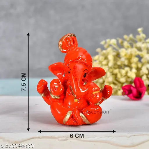 Marble Ganesh Idol - Murti-A-Mukut, India's handcrafted divine statue for home or temple decor