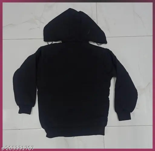 Dark wash denim jacket with zip front closure