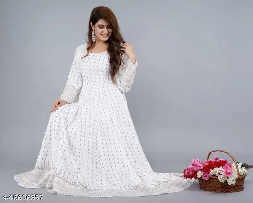 Rayon Aishani Graceful Long Sleeve Printed Kurti in L, XL, XXL for Indian festivals and daily wear