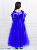 Embellished net, short sleeve fancy girls gown/dress (3-11 years, India origin)