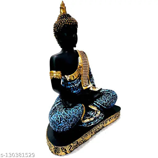 23cm Indian-origin Madhu Gems polyresin Big Buddha statue meditating, ideal for home decor & gifting