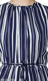 XL/XXL printed net polyester sleeveless ladies play suitjumpsuit, vibrant stripes on display