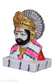 Gold idol of Morater Khatu Shyam Ji, religious puja gift item, vastu decoration