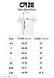 White polyester Crze Roman Rings t-shirt with striped pattern, ideal for men's casual wear