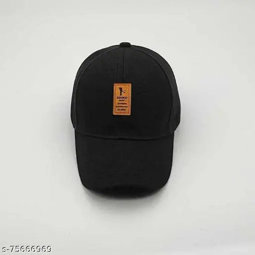 Black-blue-maroon cotton baseball cap, self-design pattern from India