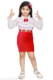 Silk blend printed net long sleeve frock for 1-2 years, cute fancy girls dress by LR Girls, fully lined with cotton