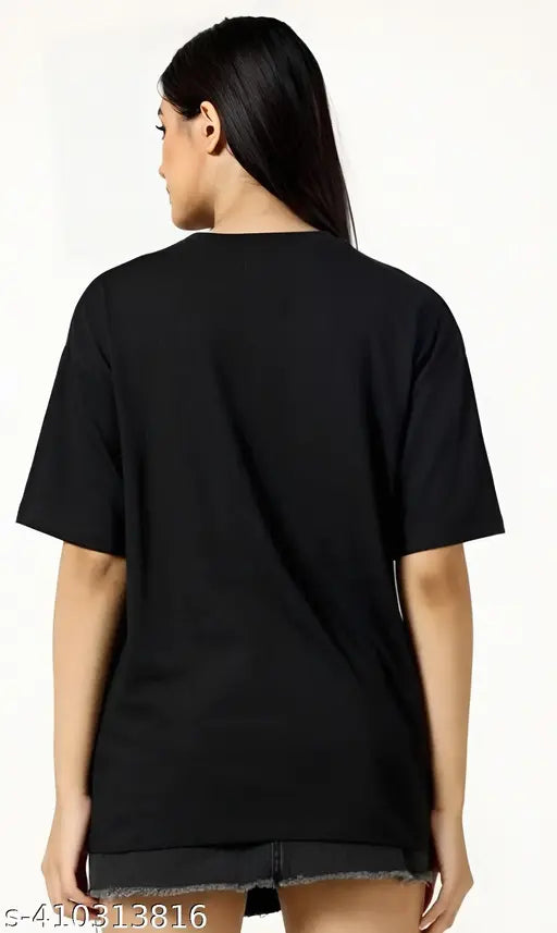 Women's large pure cotton trendy sequin T shirt with glittering heart design and baggy fit, loose long