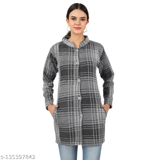 Red and light grey K wool sweater combo with button detail, featuring a long-length red sweater paired with a lighter grey counterpart. Available in sizes M, L, XL, made in India
