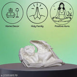 Resin white angel statue for home & garden decor, elevates living space ambiance
