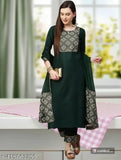 Embroidered net cotton kurta sets with palazzo bottoms, pack of 3 sizes: S, M, L, XL, XXL, XXXL. Indian handcrafted traditional women's fashion attire on display