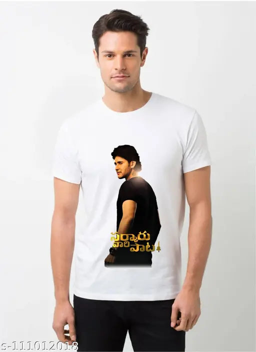 Prince Mahesh Babu Sarkar Vari Pata T-shirt, polyester, short sleeves, printed net, M - XXL, Indian movie merchandise