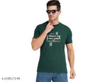 Cotton AMILDO T-shirt, printed design on short sleeves, M size (chest 21 in, length 27 in) from India