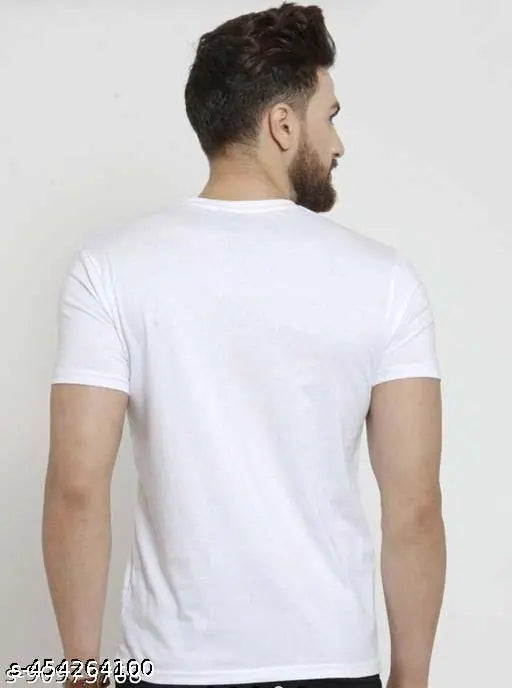 White half-sleeve Life Line G polyester t-shirt for men and boys, featuring a printed net pattern