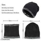 Soft wool winter cap & neck muff set (pack of 2), trendy design with fur inside, perfect for unisex protection from winters