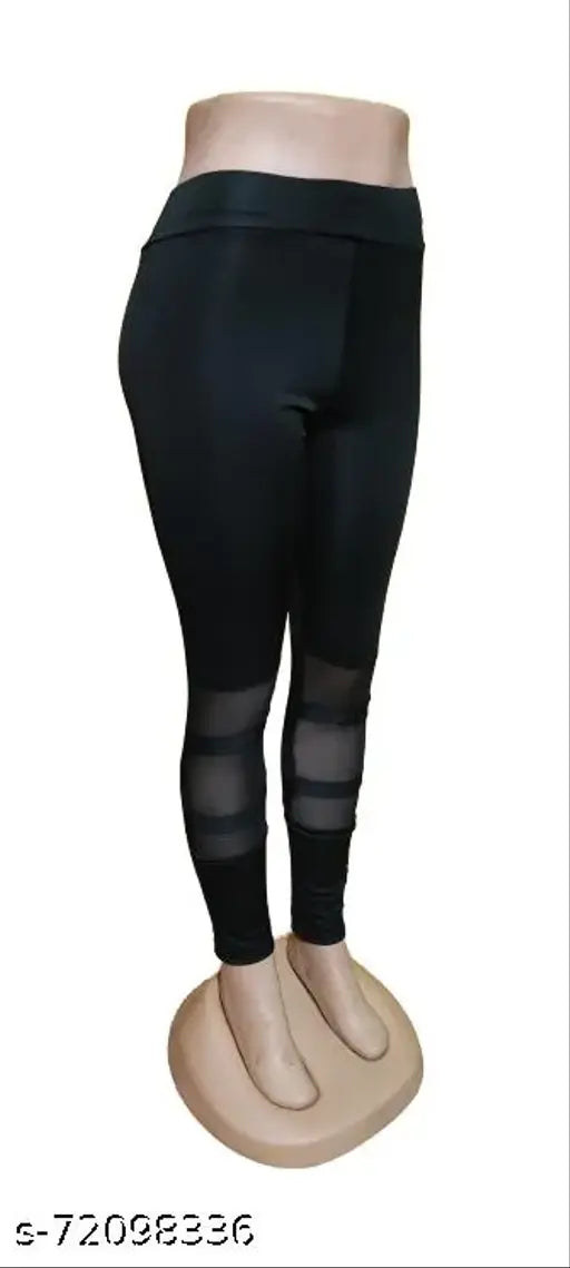 Colorblocked polyester yoga track pants for girls and women, suitable for yoga, cycling, and running