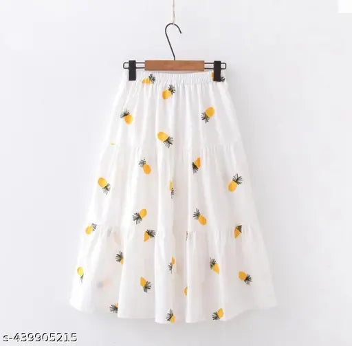 Ravishing printed rayon western skirt, size 28/30/32/34 for women, made in India