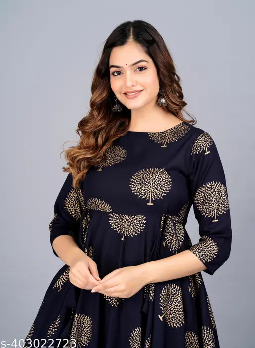 Womens print kurta and dhoti set