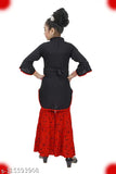 Embellished cotton blend kurta palazzos for kids, Indian ethnic wear with premium fabrics and Bombay patterns, sizes 2-3 years to 9-10 years