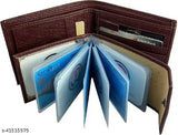 PU leather classic world wallet, solid pattern, 2 compartments, ideal for men and women, free size (9cm x 5cm)