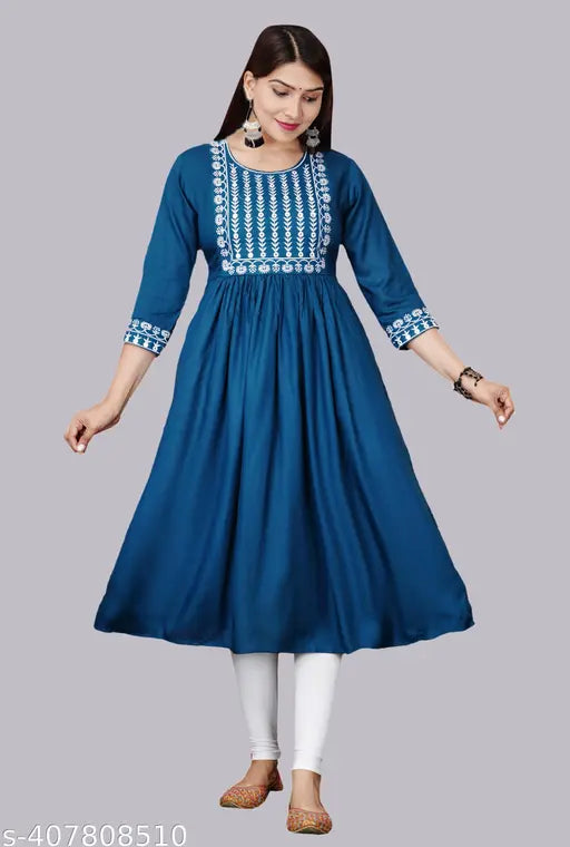 New navy blue kameez with intricate embroidery