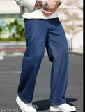 Men's light blue denim bell bottom jeans