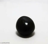 Black 5cm Shaligram stone showpiece, natural from Gandaki River, Nepal. Vastu-compliant glass Shivling decor." (93 characters)