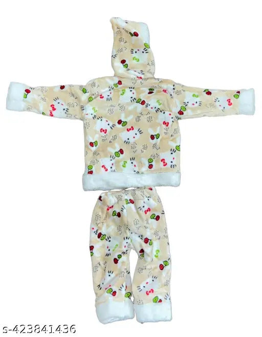 Soft, lightweight cotton-blend baby sweater combo (0-24 months), featuring long sleeves and hoodies, fur lining inside, unisex design, perfect for all seasons