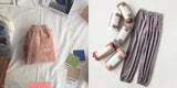 Multi color woolen winter pyjamas set for girls and women, includes pants and top