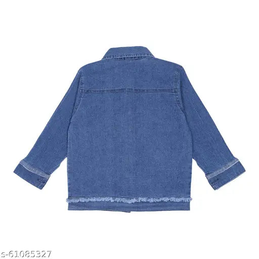 Boys' denim jacket, blue wash, patchwork lining, classic style