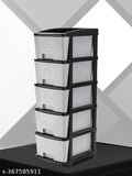 Five-tier gray organizer for storage clothes books shoes toys socks files etc