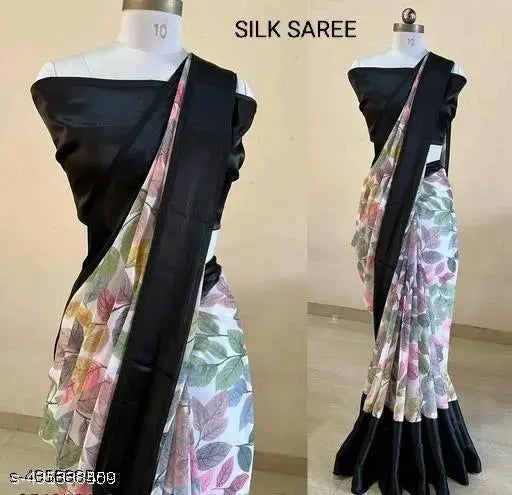 Appliqued pink floral georgette Banarasi sari