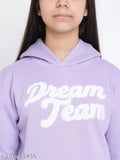 Purple cotton blend kids hoodie, Lil Tomatoes printed design, extra comfort for 7-8 years old