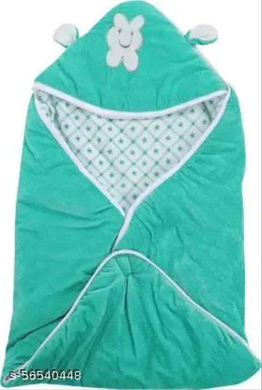 Voguish velvet swaddlers, soft & luxurious blankets in solid design, 2 pieces of 45x32.5x25cm from India