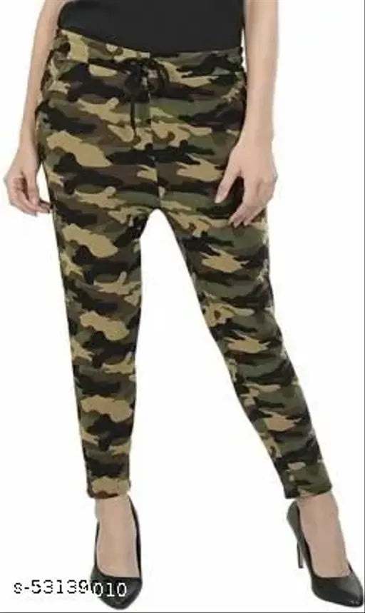 Cotton blend plain Fauzi jegging for women, solid net fashion from MHR FASHION India
