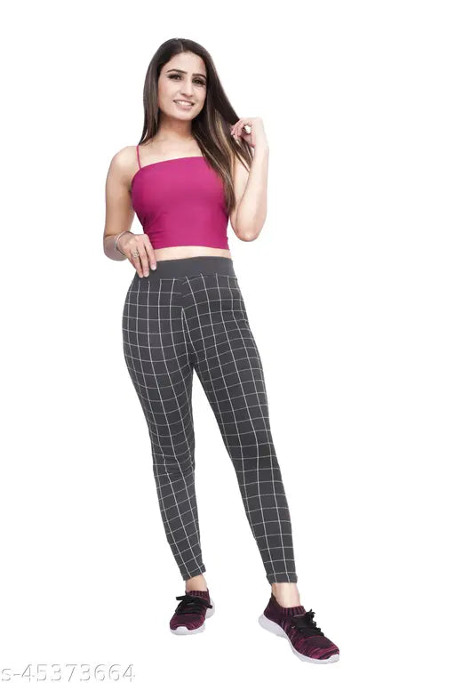 Cotton blend printed net women's slim fit jeggings pack of 4 (Size 26-36), perfect for everyday wear