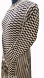 Woolen kurta with checkered pattern, long sleeves, and button front