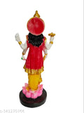 Multicolor polyresin Lord Vishnu statue showpiece, 22cm tall for home decor, Indian handicraft artifact