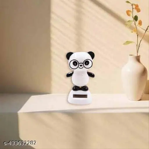Solar-powered dancing Panda figurine, home office or living room decor, made in India