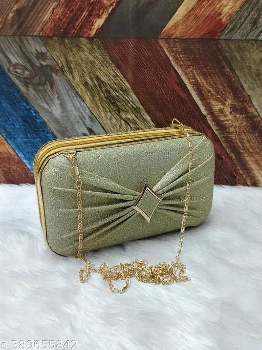Falcon leather clutch purse, gold zip closure